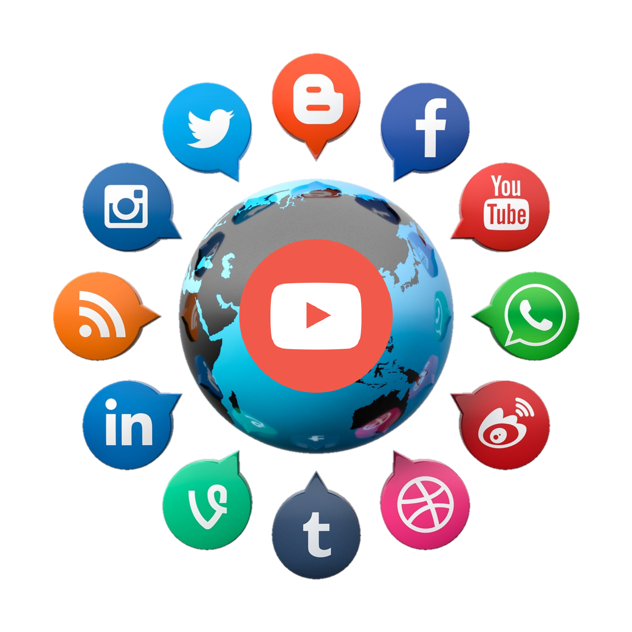 Social Media Icons Png Transparent Background Library Of Social Media ...