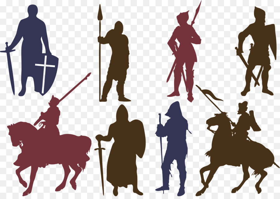 Silhouette Knights Templar Download Icon - Soldier silhouette vector png download - 5699*3998 - Free Transparent Silhouette png Download.