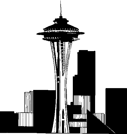 Space Needle Image Silhouette Architecture Vector graphics - Silhouette ...
