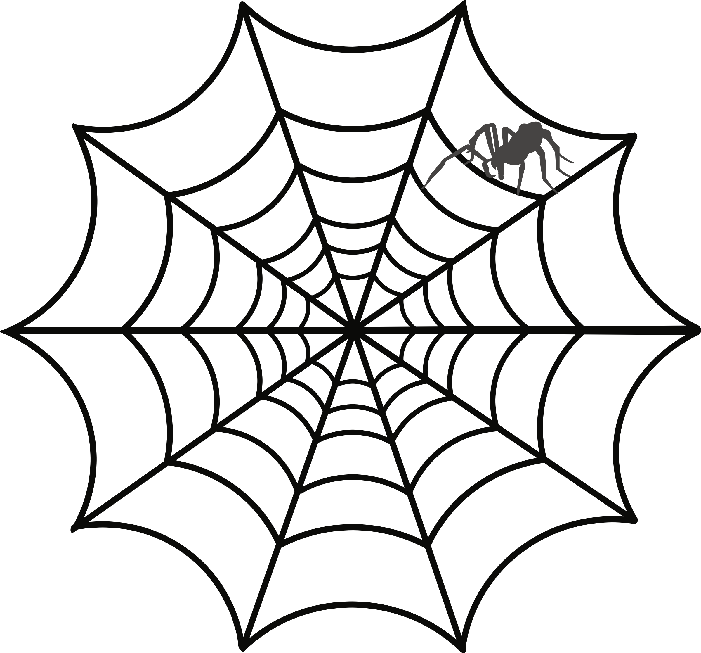 Spider web Drawing - spider png download - 2400*2234 - Free Transparent ...