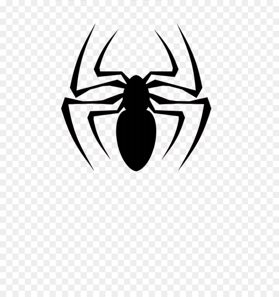 Spider-Man Eddie Brock Miles Morales Venom Marvel Comics - Black spider siluet logo PNG image png download - 736*1086 - Free Transparent Spider png Download.