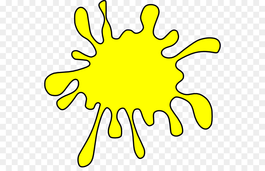 Yellow Clip art - Splat Cliparts png download - 600*568 - Free Transparent Yellow png Download.