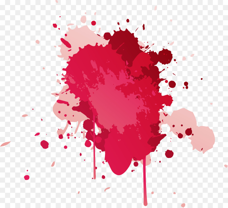 Paper Watercolor painting Red Ink - splatter png download - 1294*1178 - Free Transparent Paper png Download.