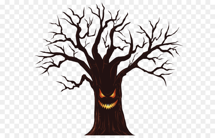 Halloween card Wish Greeting card - Halloween Spooky Tree PNG Clipart Image png download - 6296*5513 - Free Transparent Halloween  png Download.