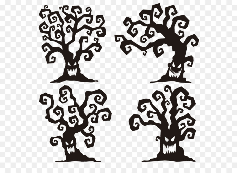 Halloween Wall decal Interior Design Services Christmas decoration - Horror Halloween withered Vector png download - 800*800 - Free Transparent The Halloween Tree png Download.