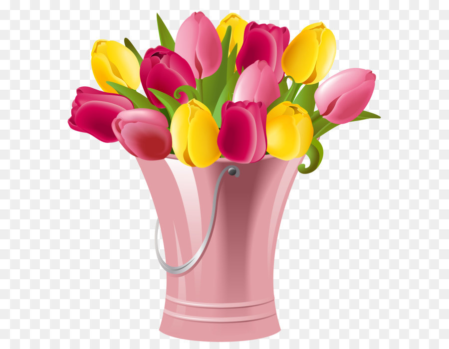 Friday Morning Quotation Blessing - Spring Bucket with Tulips Transparent PNG Clip Art Image png download - 6340*6732 - Free Transparent Friday png Download.