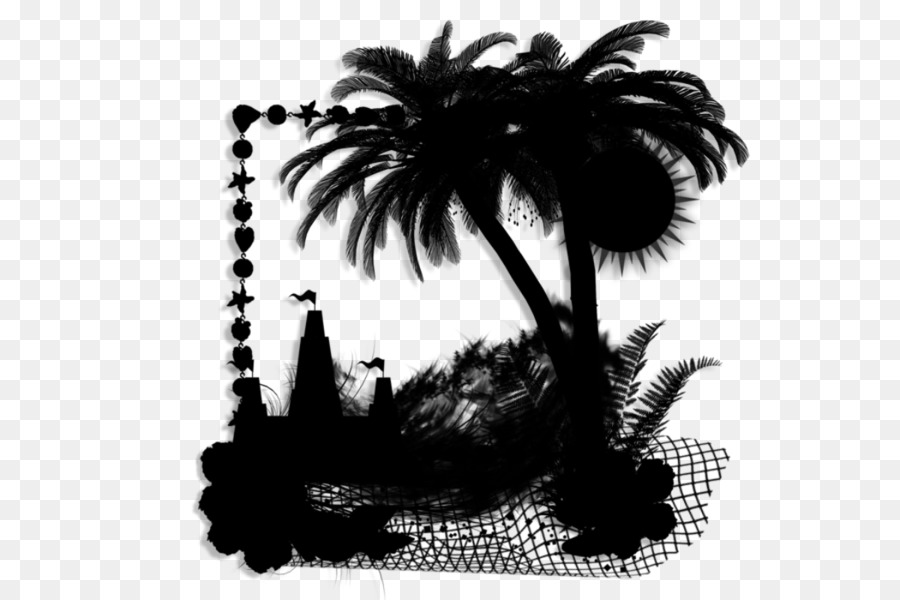 Palm trees Spring Summer Silhouette Flower -  png download - 600*600 - Free Transparent Palm Trees png Download.