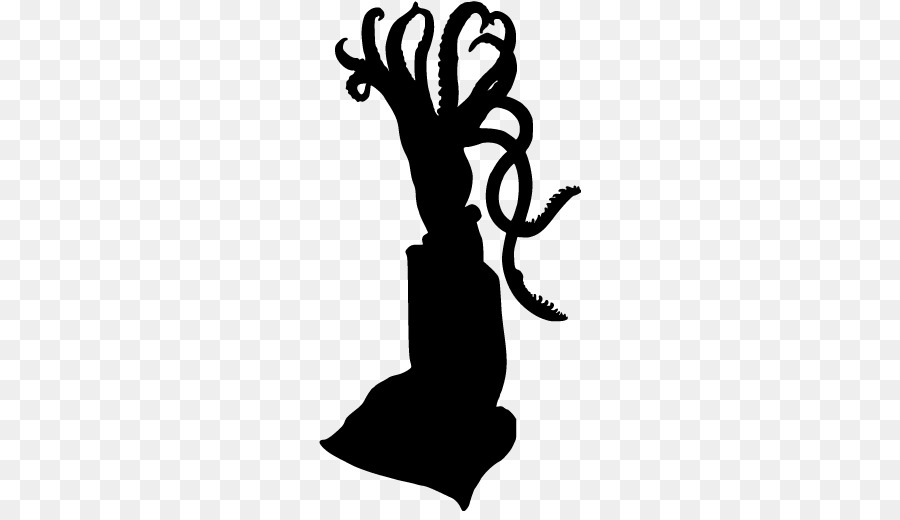 Silhouette Squid Drawing Clip art - Silhouette png download - 512*512 - Free Transparent Silhouette png Download.