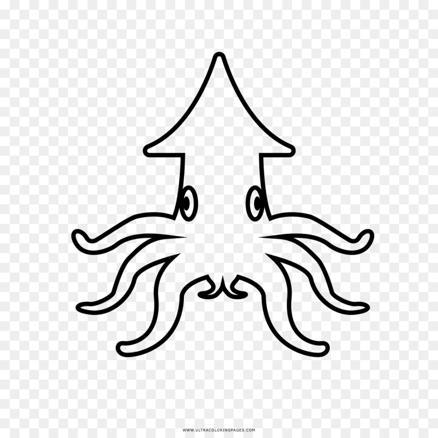 Squid Coloring book Drawing - giant squid png download - 1000*1000 - Free Transparent  png Download.