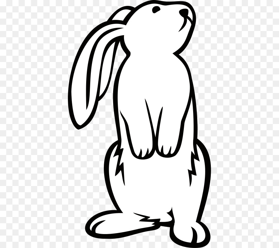Easter Bunny Rabbit Black and white Drawing Clip art - Rabbit Standing Cliparts png download - 462*800 - Free Transparent Easter Bunny png Download.