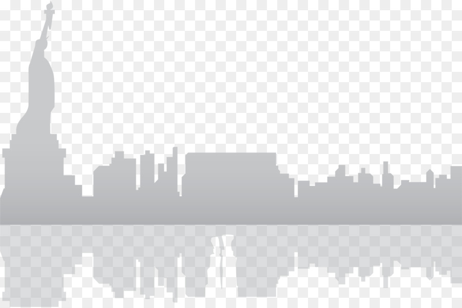 Statue of Liberty Empire State Building The New York Times Building Silhouette - Gray simple City png download - 2000*1328 - Free Transparent Statue Of Liberty png Download.