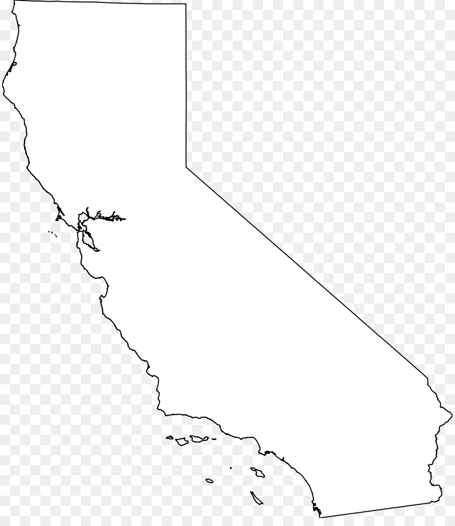 California White Line art Angle Pattern - Outline Of California png download - 891*1024 - Free Transparent California png Download.