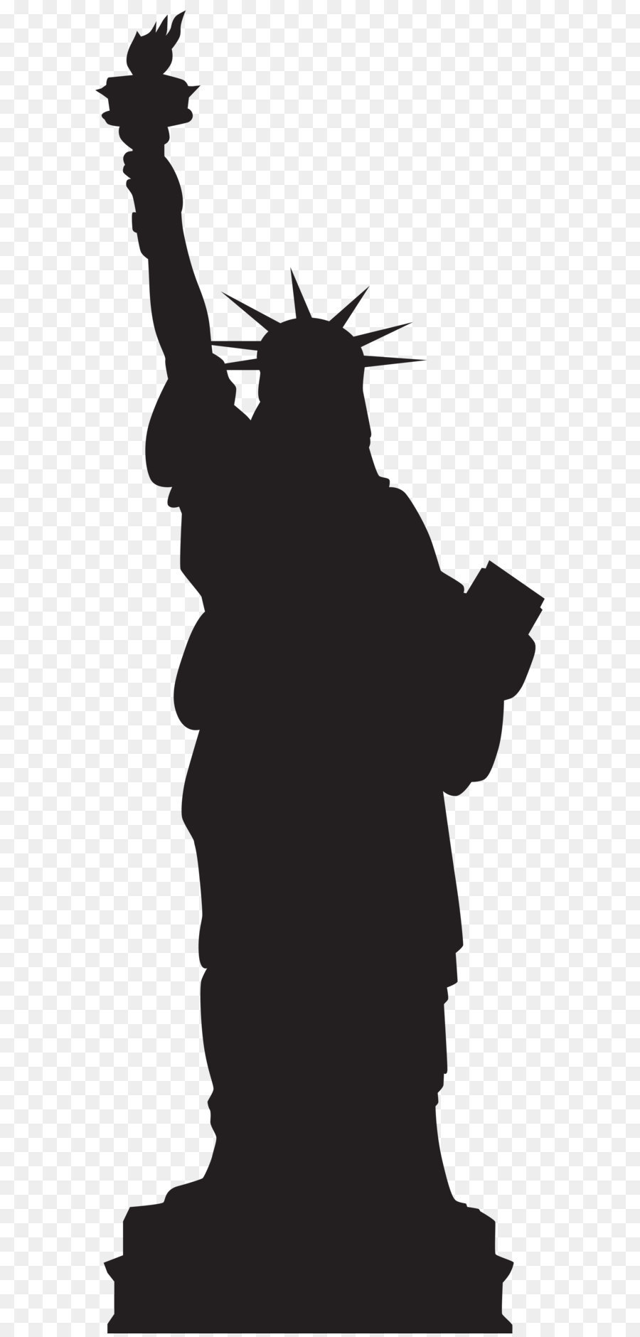 Statue of Liberty New York Harbor Ellis Island Statue of Freedom - Statue of Liberty Silhouette Transparent PNG Clip Art Image png download - 2773*8000 - Free Transparent Statue Of Liberty png Download.