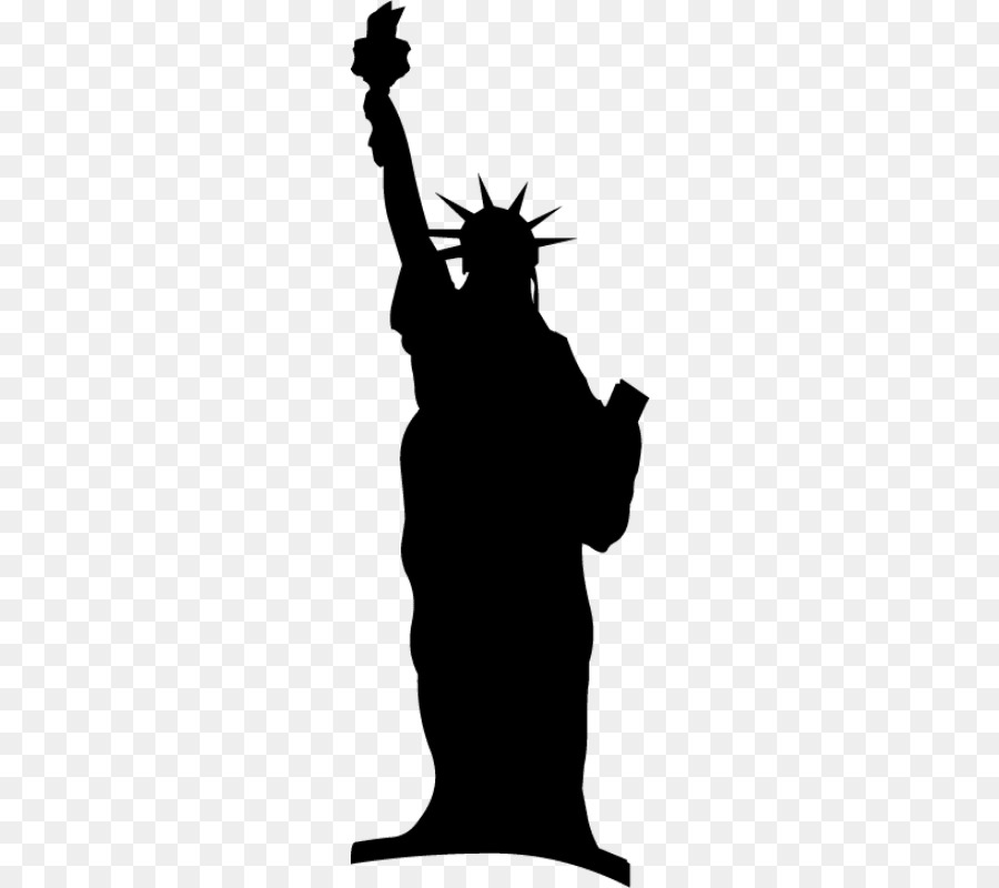 Statue of Liberty Silhouette - liberty statue png download - 512*1027 ...