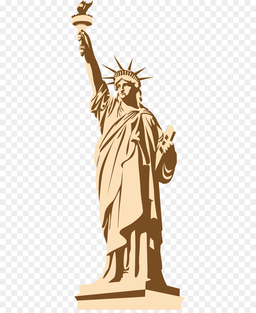 Statue of Liberty Landmark - Vector Hand-painted Statue of Liberty png download - 402*1089 - Free Transparent Statue Of Liberty png Download.