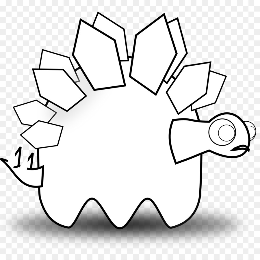 Stegosaurus Black and white Coloring book Clip art - Stegosaurus Outline png download - 1969*1969 - Free Transparent Stegosaurus png Download.