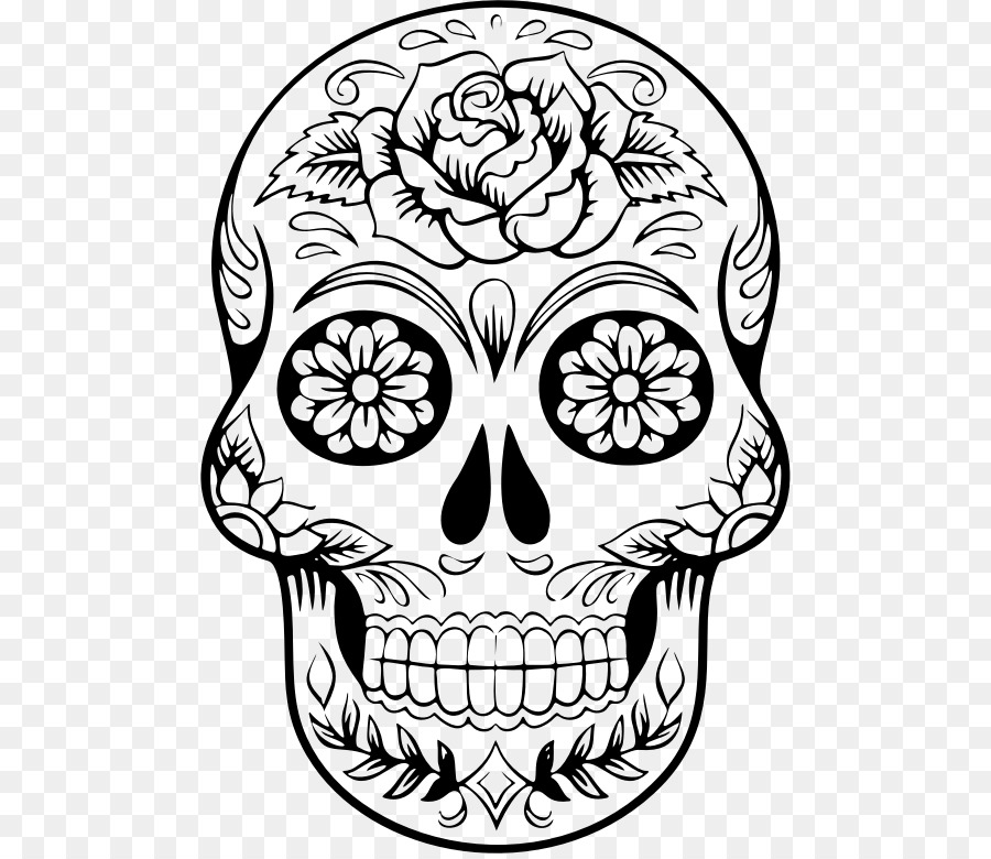 Calavera Skull Day of the Dead Clip art - sugar skulls png download - 536*775 - Free Transparent Calavera png Download.