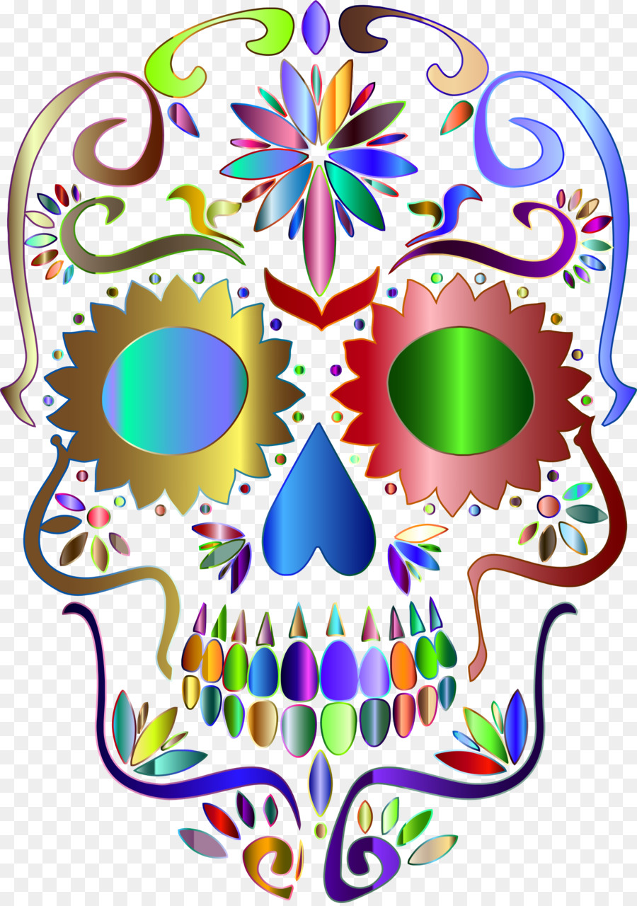 Calavera Skull Mexican cuisine Clip art - sugar png download - 1598*2266 - Free Transparent Calavera png Download.
