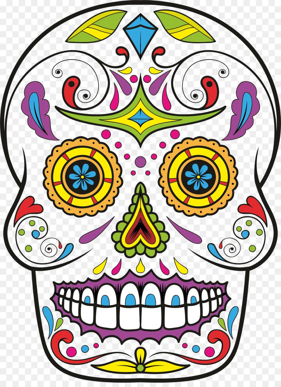Calavera Skull Day of the Dead Drawing Clip art - sugar png download - 2183*2974 - Free Transparent Calavera png Download.