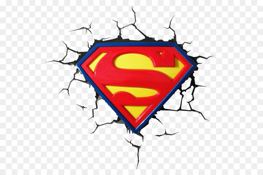 Superman logo Batman Light DC Comics - wall crack png download - 600*600 - Free Transparent  png Download.