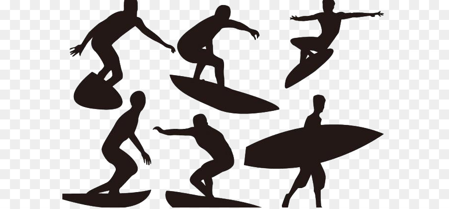 Surfing Silhouette png download - 650*417 - Free Transparent Surfing png Download.