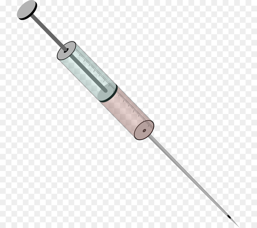 Sewing needle Hypodermic needle Syringe Clip art - Cartoon needle tube ...