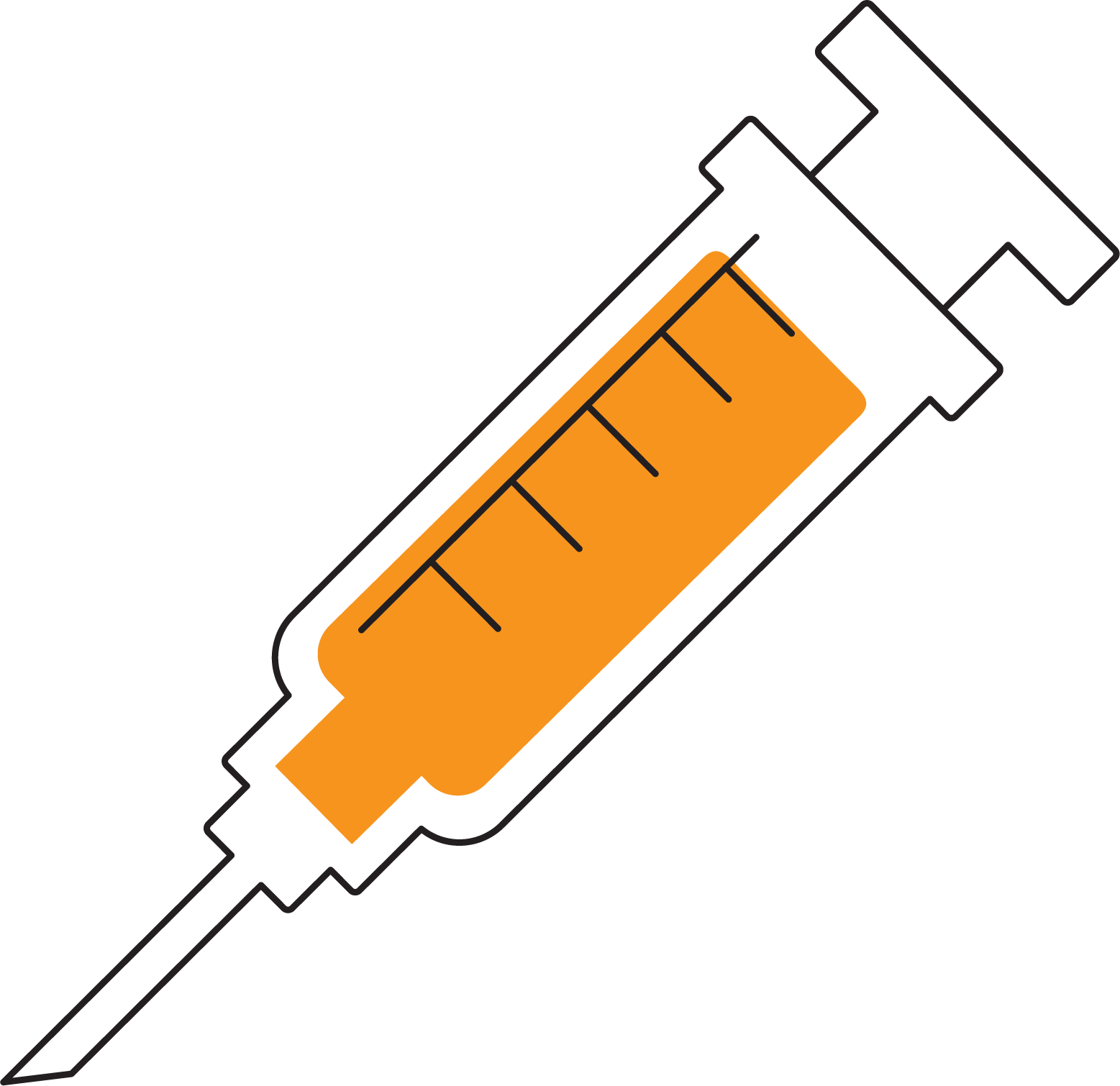 Syringe Injection Hypodermic needle Clip art - Orange syringe png ...