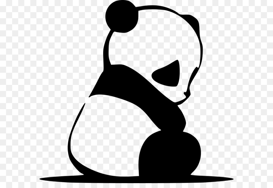 Giant panda Bear T-shirt Silhouette Clip art - bamboo charcoal png download - 640*604 - Free Transparent Giant Panda png Download.