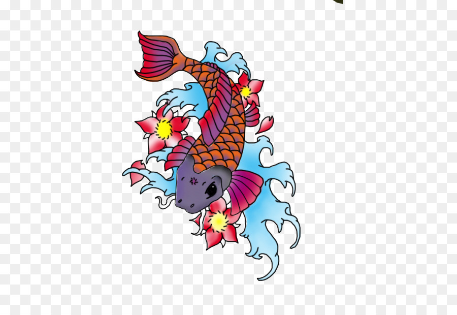 Koi Tattoo Clip art - Fish Tattoos PNG Transparent Images png download - 453*604 - Free Transparent Koi png Download.