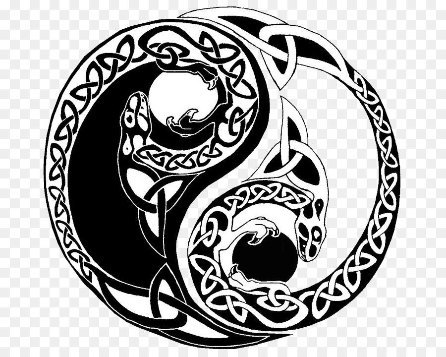 Yin and yang Celts Tattoo Celtic knot - Yin-Yang Tattoos PNG Transparent Images png download - 736*712 - Free Transparent Yin And Yang png Download.