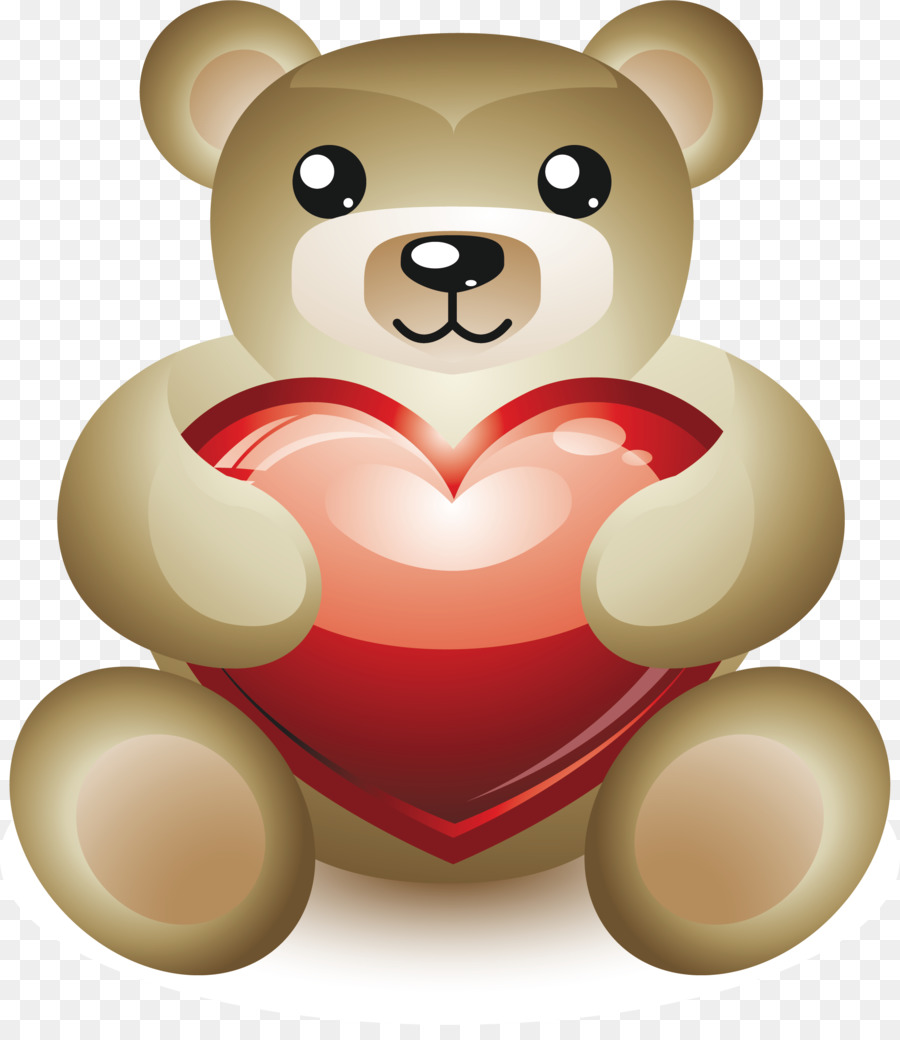 Bear Cartoon Drawing - Vector love bears png download - 2118*2411 - Free Transparent  png Download.