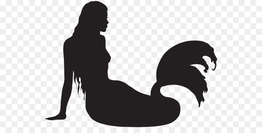 Ariel Mermaid Silhouette Clip art - Mermaid png download - 600*443 - Free Transparent Ariel png Download.