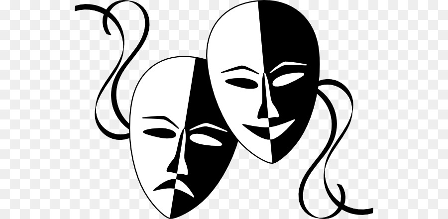 Mask Theatre Drama Clip art - Theatre Cliparts png download - 600*440 - Free Transparent Mask png Download.
