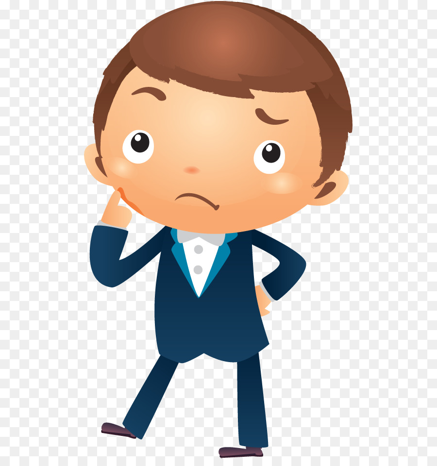 Cartoon Businessperson Royalty-free Clip art - thinking man png download - 560*950 - Free Transparent  png Download.