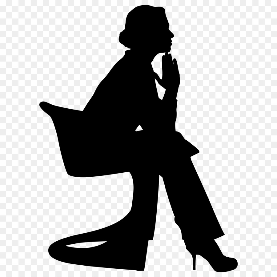 Silhouette Sitting Photography - thinking woman png download - 2480*2480 - Free Transparent Silhouette png Download.