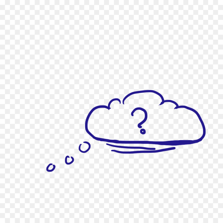 Thought Icon - Hand painted cloud thinking bubbles png download - 1000*1000 - Free Transparent Thought png Download.