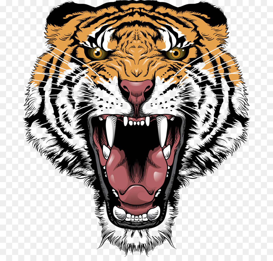 Tiger Lion Roar Big cat Head - Tiger Face Transparent PNG png download - 1260*1185 - Free Transparent Bengal Tiger png Download.