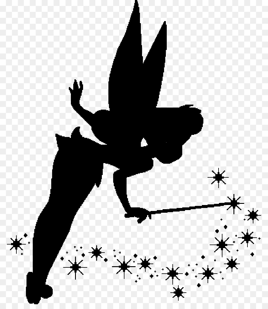 tinkerbell flying silhouette printable