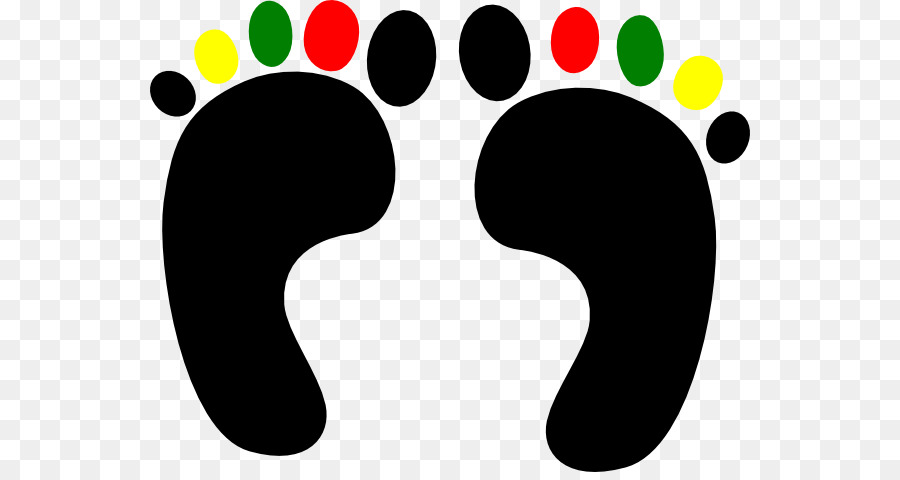 Footprint Toe Clip art - Colored Footprints Cliparts png download - 600*472 - Free Transparent Footprint png Download.