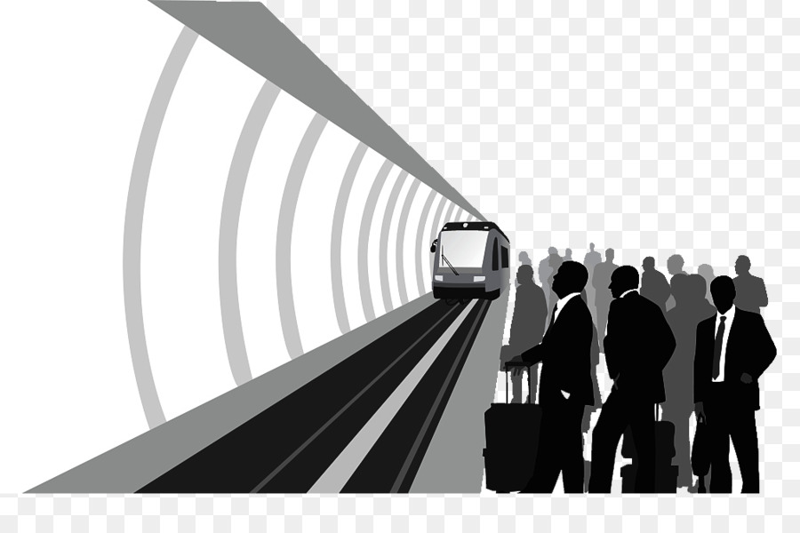 Train Rail transport Rapid transit Silhouette Illustration - Railway station platform silhouette png download - 1024*677 - Free Transparent Train png Download.