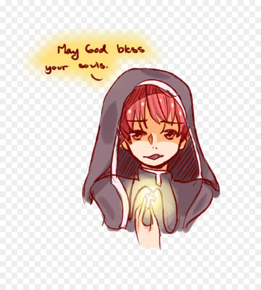 Mystic Messenger Tumblr Drawing - the Nun png download - 813*983 - Free Transparent  png Download.