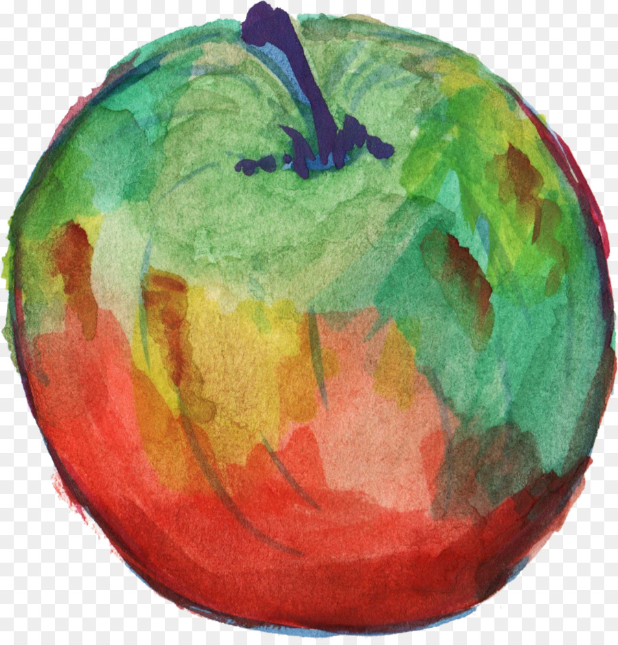 Apple Watercolor painting Transparent Watercolor - leaves watercolor png download - 1000*1036 - Free Transparent Apple png Download.