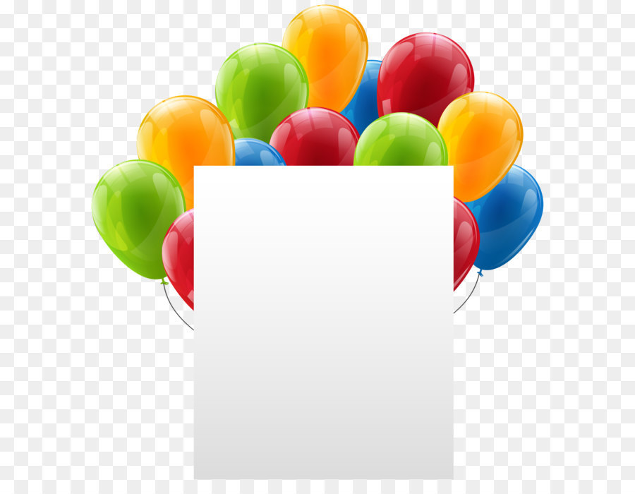 Paper Birthday Balloon Clip art - Paper Sheet with Balloons Transparent PNG Clip Art png download - 7615*8000 - Free Transparent Birthday png Download.
