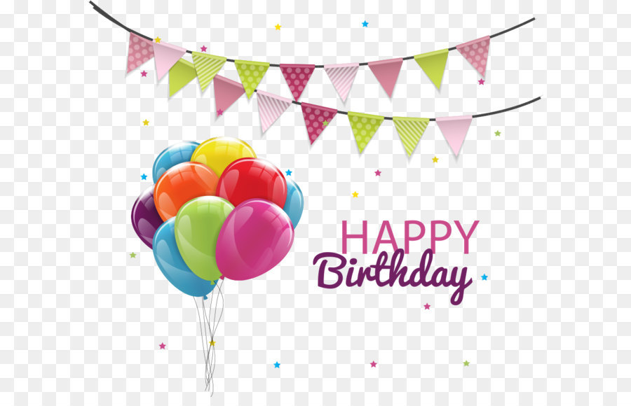 Birthday cake Balloon Party - Vector Birthday Balloons Pull flag png download - 997*869 - Free Transparent Birthday Cake png Download.