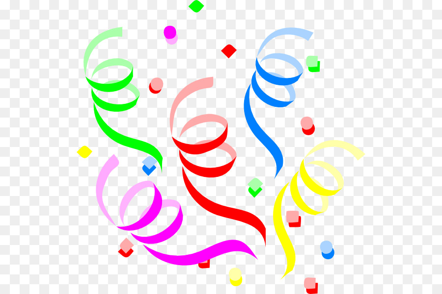 Birthday cake Serpentine streamer Party Clip art - Transparent Streamers Cliparts png download - 588*600 - Free Transparent Birthday Cake png Download.