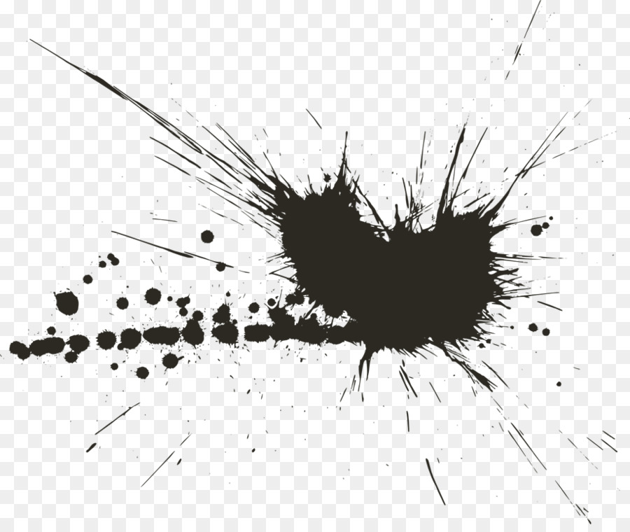 Black and white Drawing Ink - Black colour splash effect png download - 917*763 - Free Transparent Black png Download.