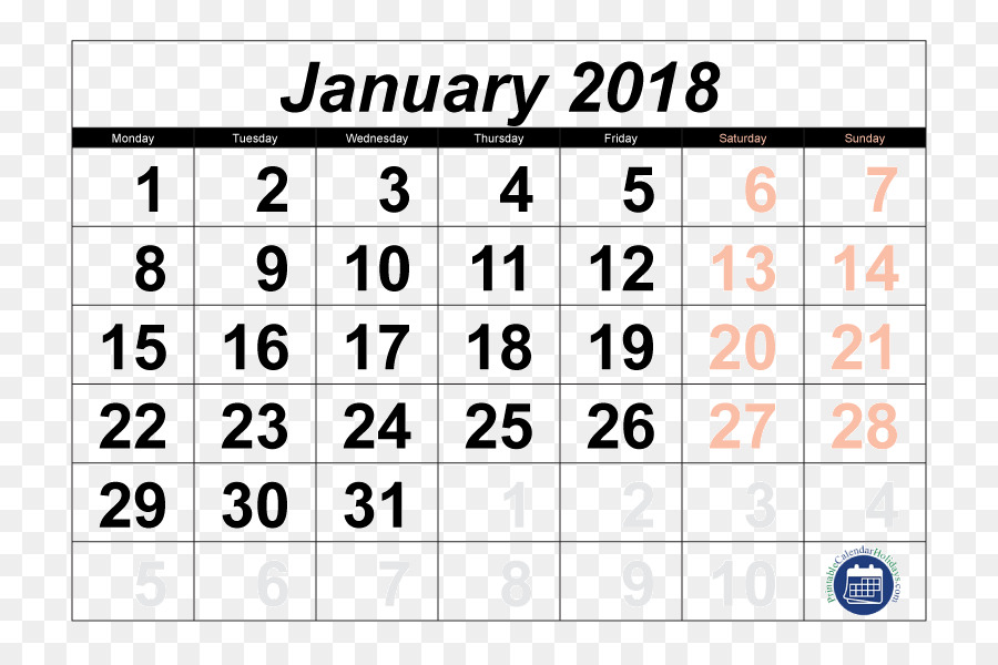 Calendar January Template Microsoft Excel - calendar 2018 png download - 842*595 - Free Transparent Calendar png Download.