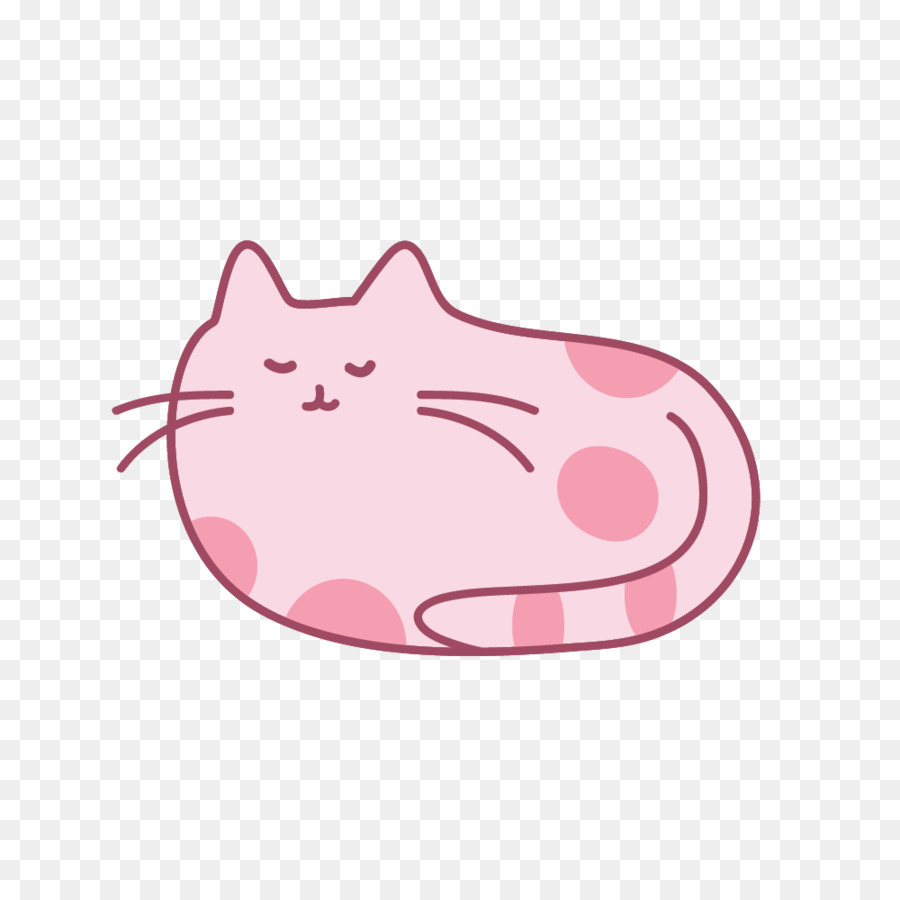 Pink cat Tail - Pink cartoon cat png download - 1000*1000 - Free Transparent  png Download.