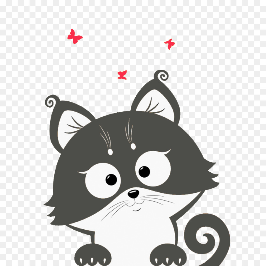 Cat Kitten Cuteness Illustration - Cute cartoon cat png download - 945*945 - Free Transparent Cat png Download.
