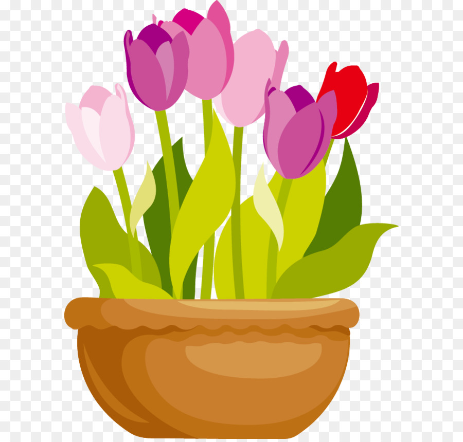 Vector cartoon flowers png download - 651*855 - Free Transparent Flowerpot png Download.